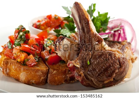 Grilled Lamb Chop with Tomatoes