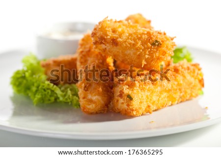 Fried Cheese Sticks with Tartar Sauce