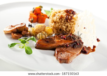 Risotto with Beef, Mushrooms and Potato