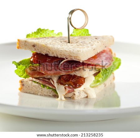Buffet Food - Salami Sandwich with Dried Tomato