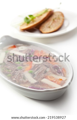 Meat Aspic Bowl with Bread