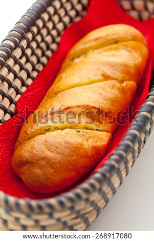 Long Loaf Basket over White