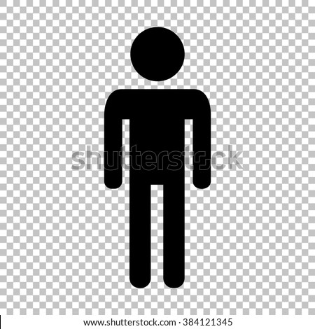 Man Sign Flat Style Icon On Transparent Background Stock Photo Shutterstock