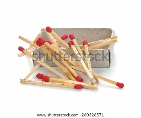 red match isolated on a white background.