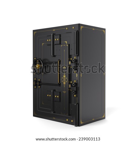 Large safe, closed (done in 3D)