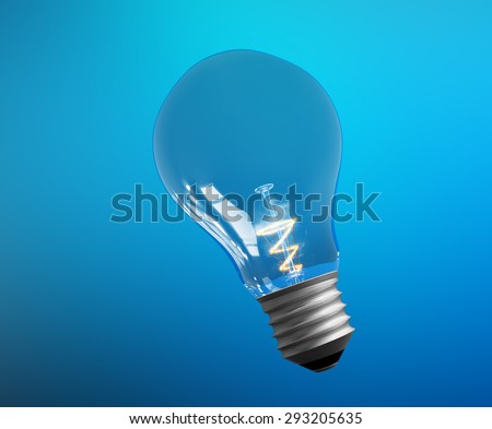 Explosion of ideas. Lamps - template. Colour background.