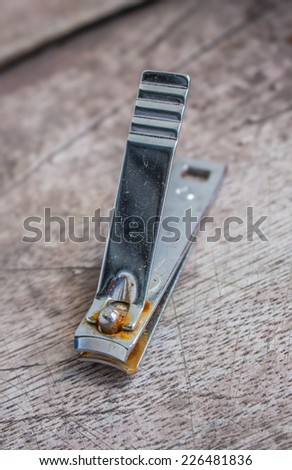 Scissors are used to cut nails