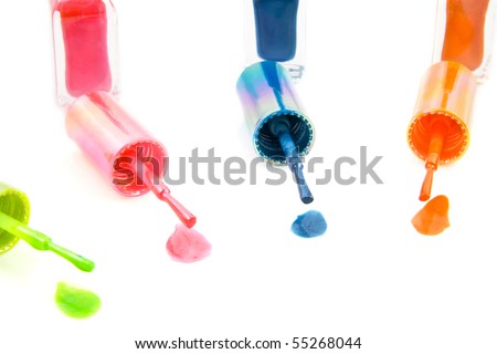    '' . . {   .. Stock-photo-colorful-nailpolis-isolated-on-a-white-background-55268044