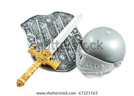 shield and sword. Old shield with sword and