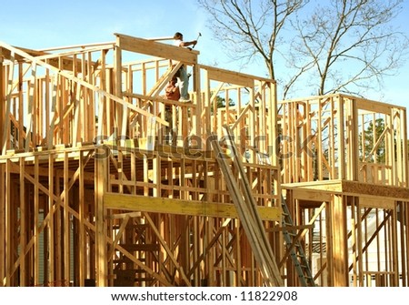 house frame under construction
