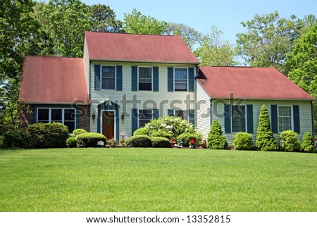image of beautiful home of middle class  America