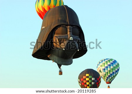 Whitehouse Station, NJ: The 26th Annual Hot Air Balloon Festival, featuring Darth Vader air ship on July 25th 2008.