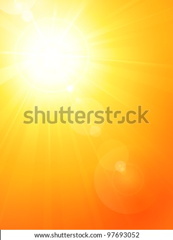 Summer background with a magnificent summer sun burst with lens flare Space for your text Summer background with a magnificent summer sun burst with lens flare Space for your text