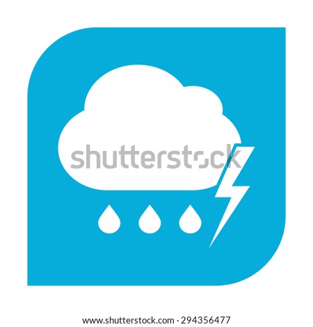 Cloud thunderstorm lightning rain icon