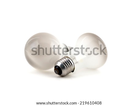 Old technology and wasting electricity, burned out light bulb