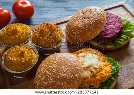 Cooking vegetarian burgers