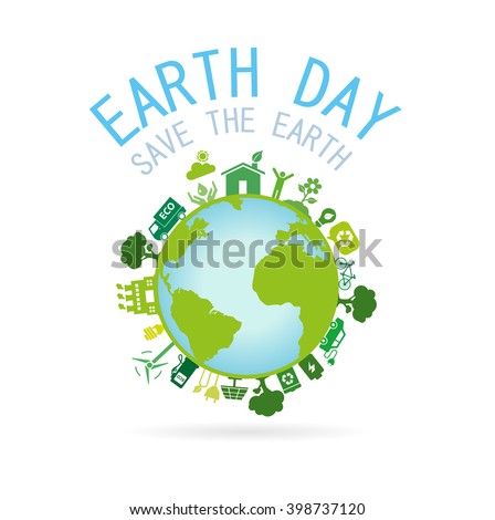 Earth Day.Save the Earth concept.Vector illustration