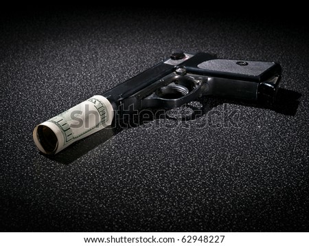silencers for handguns. stock photo : Handgun with