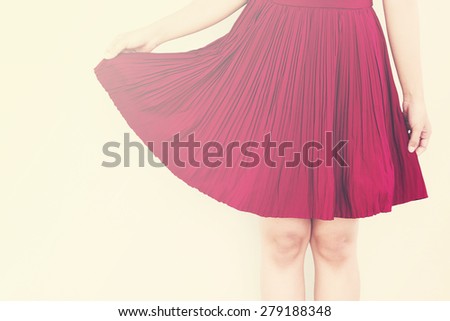 Vintage,Red skirt