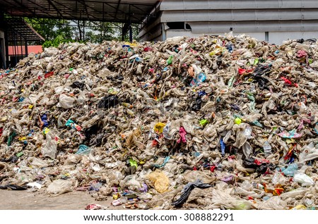 NAKHONRATCHASIMA, THAILAND - AUGUST 19: Dry municipal waste for Waste to energy procress on AUGUST 19, 2015 in NAKHONRATCHASIMA PROVINCE THAILAND