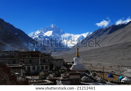 Rongbu monastery at the foot of Mt. Everest