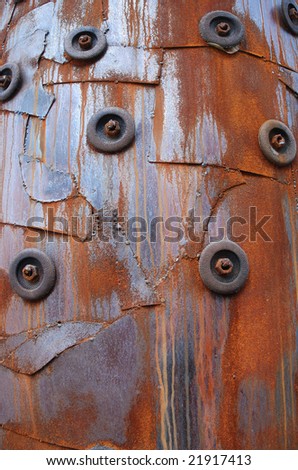 Closeup of a Rusty Saxophone Artwork,can be used as background