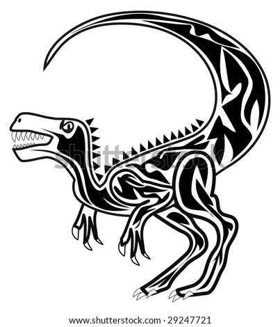 Tattoo Of Velociraptor Stock Vector Illustration 29247721 : Shutterstock