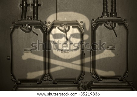 Electrical cabinet with scull of light