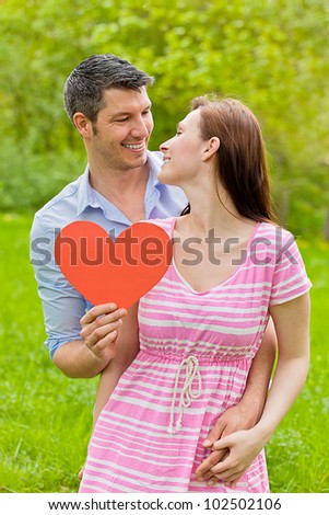 baby expecting outdoor relaxing love couple