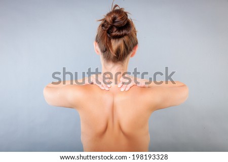 neck holding person with medical issue