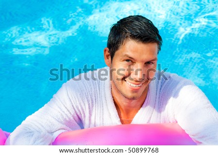 Water sea ocean relaxing man in holiday