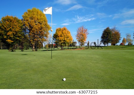 a autumn day at the golf club