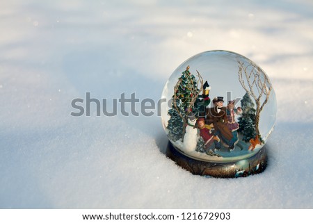 snow globe and empty space for your text
