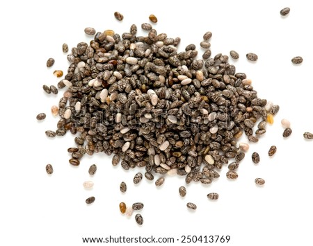 chia seeds isolated on white
