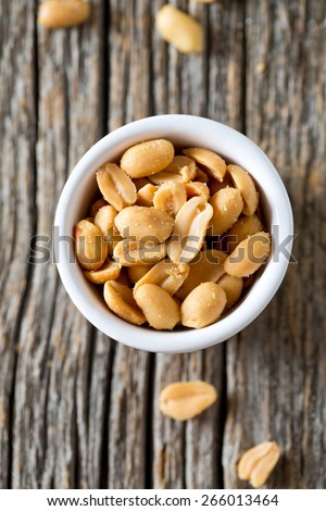 salted roasted peanuts in a bowl