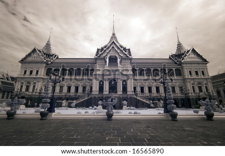 The Grand Palace , Bangkok ,Thailand  taken in Near Infrared