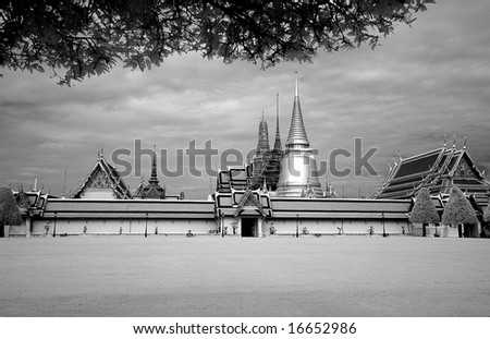 The Emerald Buddha Temple in  Bangkok ,Thailand taken in Near Infrared