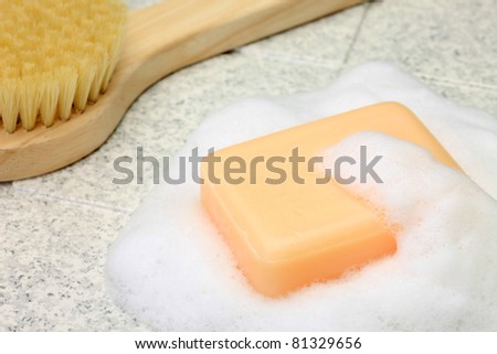 soap and body brush