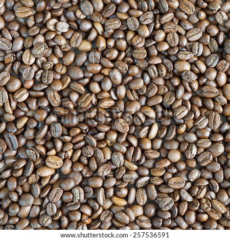 roasted coffee beans, can be used as a background square