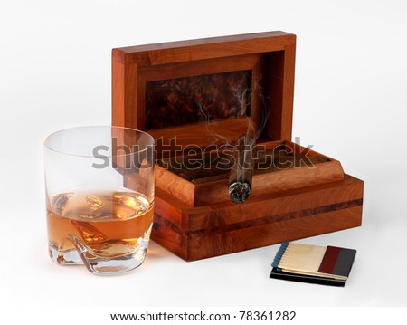 Cigar and bourbon