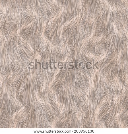 Seamless long hair animal fur texture. Beige white color.