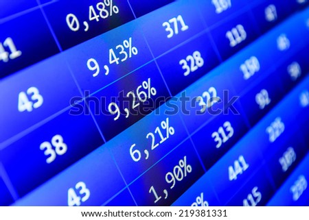 Stock exchange market business. Data analyzing. Business trade. Financial chart as background. Live online screen. Concept profit gain with growing up numbers. Business partnership and cooperation.
