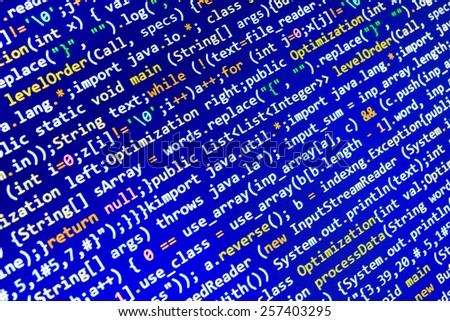 Digital technology background. Programming code abstract screen of software developer. Computer script, function. MORE SIMILAR IN MY GALLERY