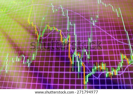 Stock trading chart on monitor screen. Finance background (MORE SIMILAR IN MY GALLERY)