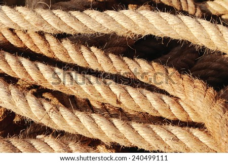 old long rope for playing tug-of-war game