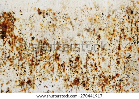 surface of old rust white metal plate