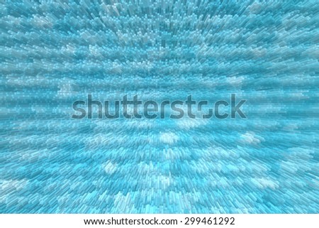 abstract image from blue plastic mat in extrude style
