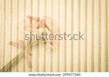bunch of artificial flower on crepe paper background  ,vintage tone