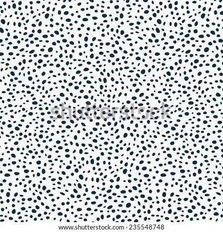 Animal skin seamless pattern. Black spots. Abstract vector background