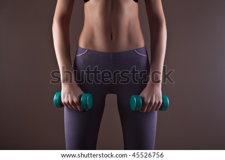 ideal fitness body in lingerie